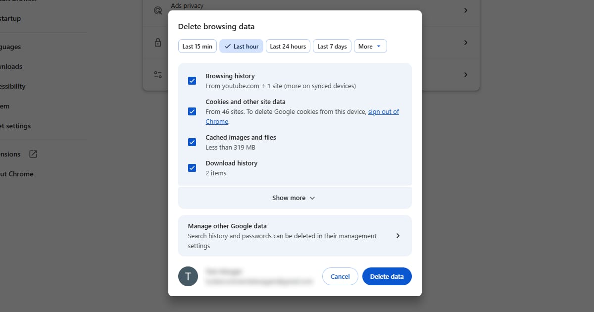 Clear Cache and Cookies to Fix VPN Blocks on Any Browser