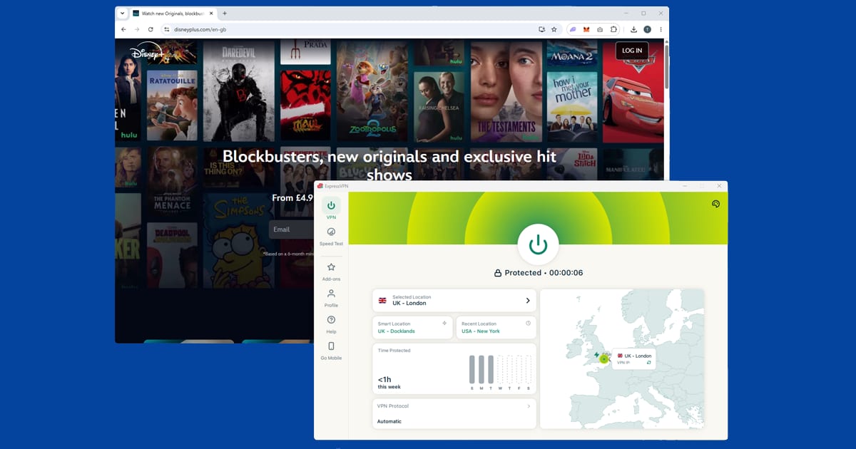 Disney Plus content unavailable error shown when VPN or region is detected