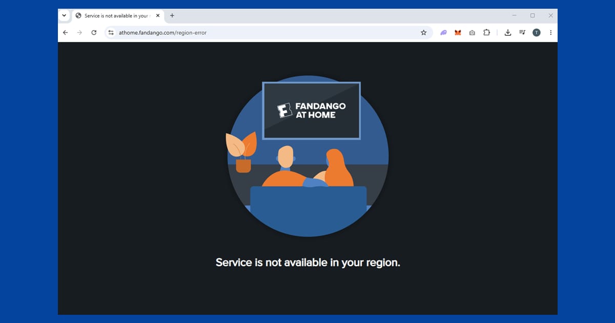 Fandango at Home showing a library of purchased and rented films