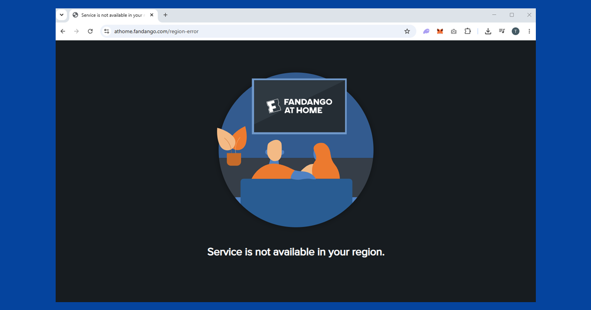 Fandango at Home showing a library of purchased and rented films